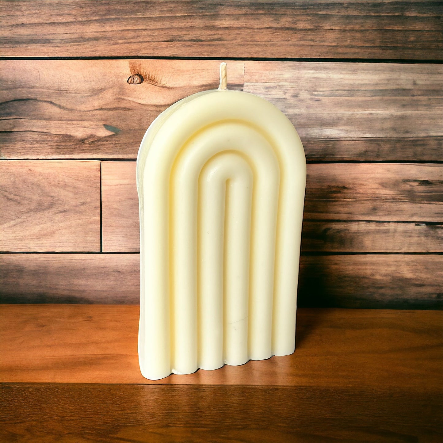 Small Rainbow Arch Black Plum & Rhubarb Soy Wax Decorative Candle - Nakyazze