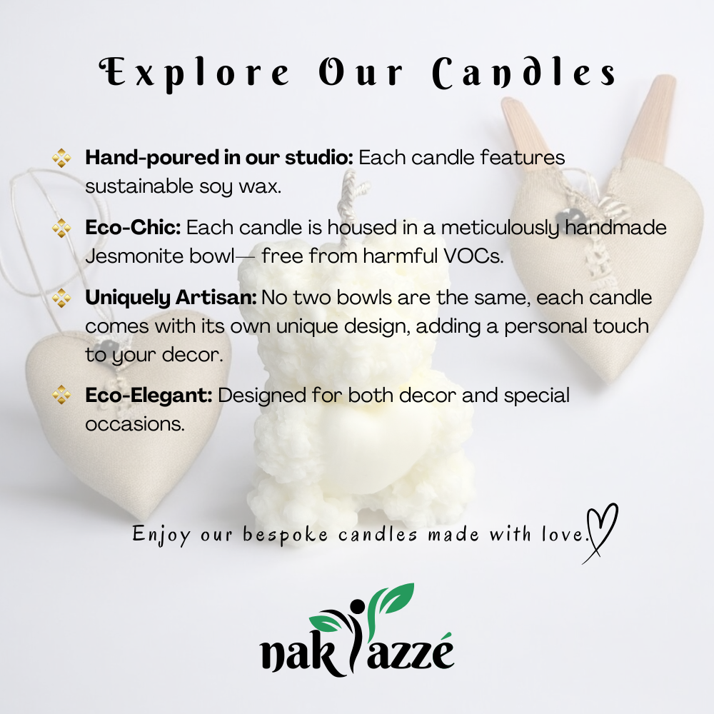 Aromatherapy Scented Jar Candle | Hand-Poured Soy Wax Candle for Home & Spa | Nakyazze