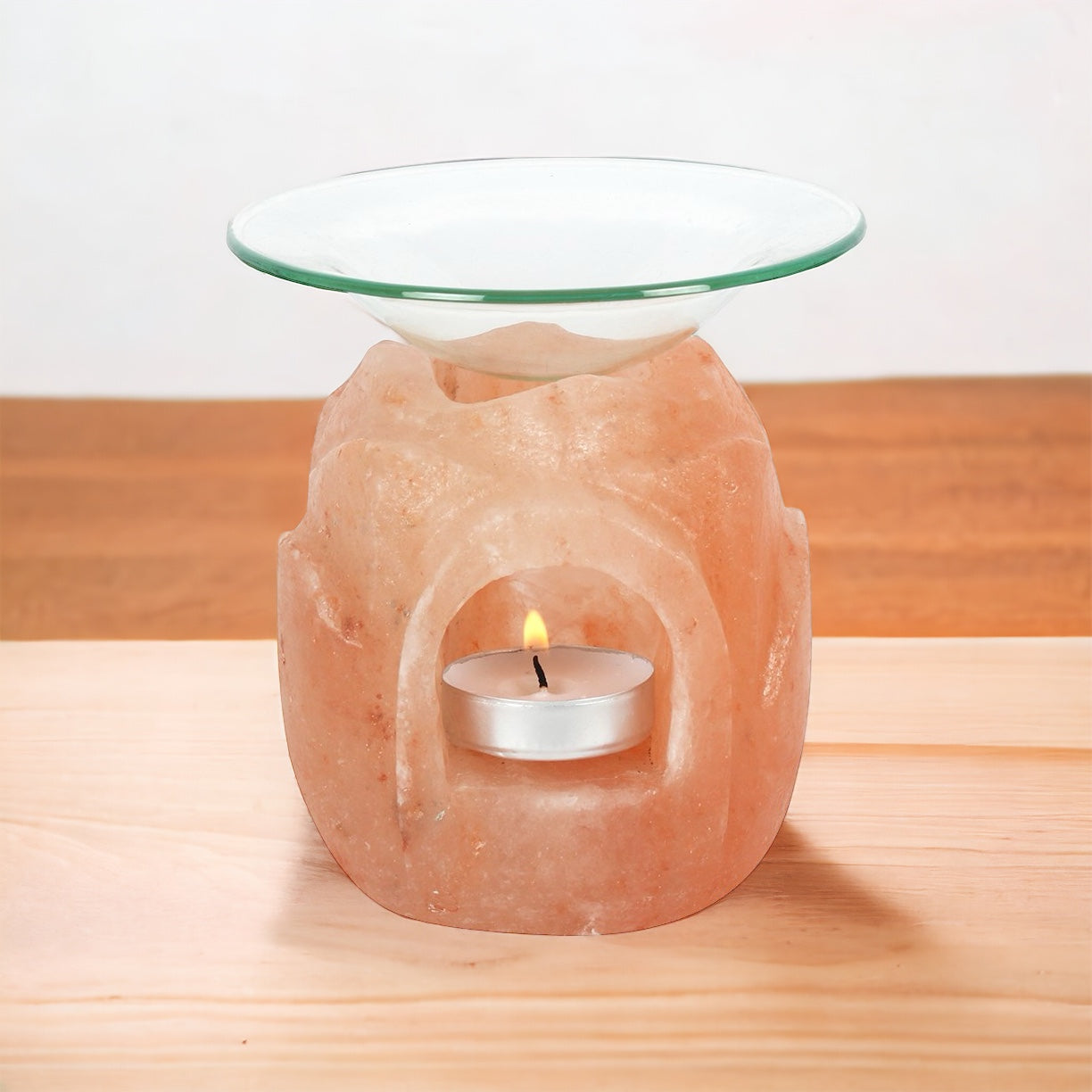 Lotus Flower Shaped Himalayan Salt Oil & Wax Melt Burner - Nakyazze