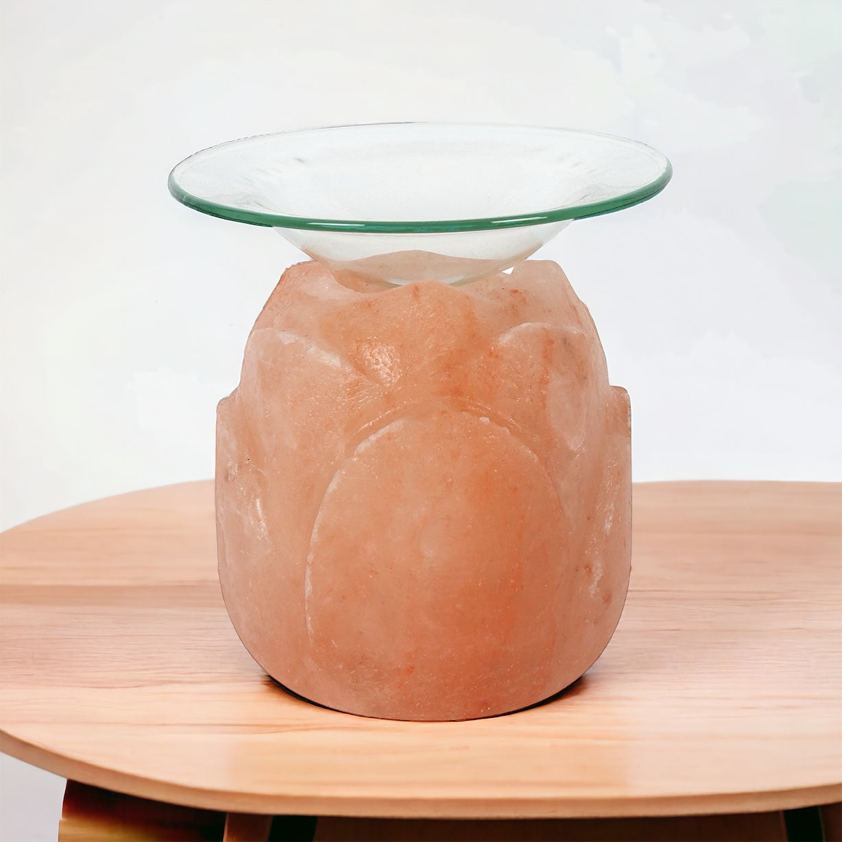 Lotus Flower Shaped Himalayan Salt Oil & Wax Melt Burner - Nakyazze