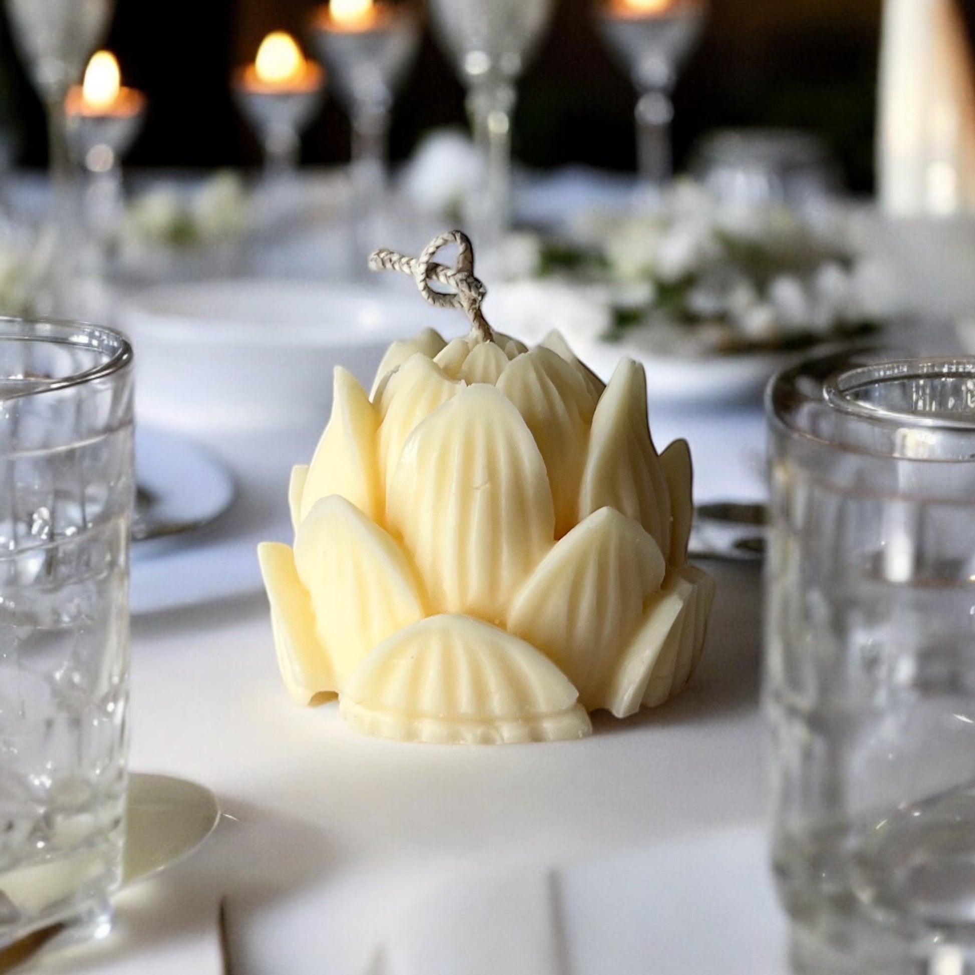 Lotus Flower Bomb Unscented Decorative Candle - Nakyazze