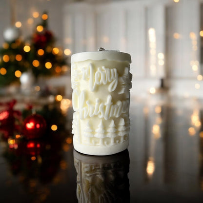 Merry Christmas Spicy Christmas Soy Decorative Candle - Nakyazze