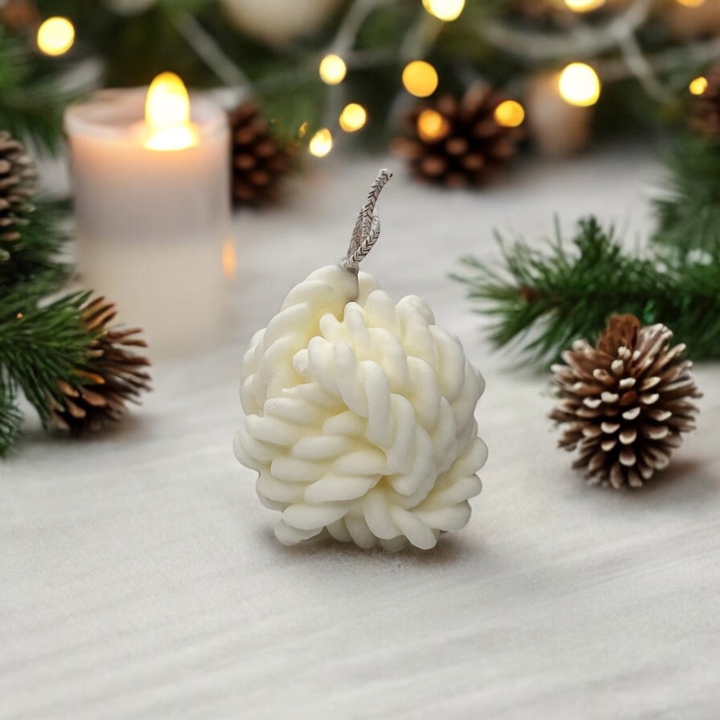 Mini Woolen Ball Spicy Christmas Decorative Candle - Nakyazze