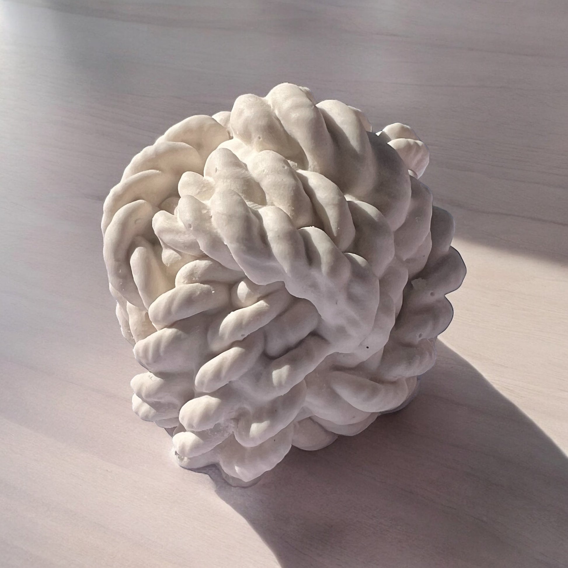 Handmade Woolen Ball Jesmonite White Centerpiece - Nakyazze