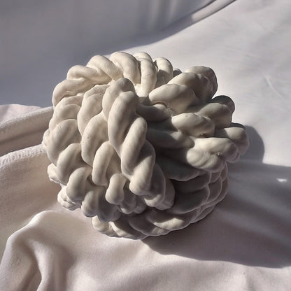 Handmade Woolen Ball Jesmonite White Centerpiece - Nakyazze